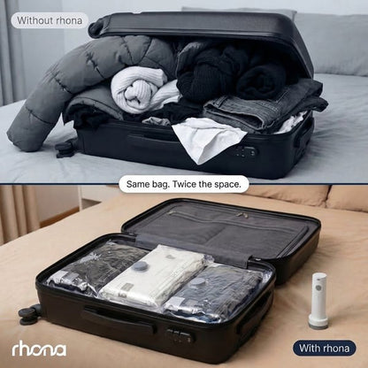 🏆 Voted Best Packing Hack 2026 🔥Cordless Travel Vacuum Bag Set
