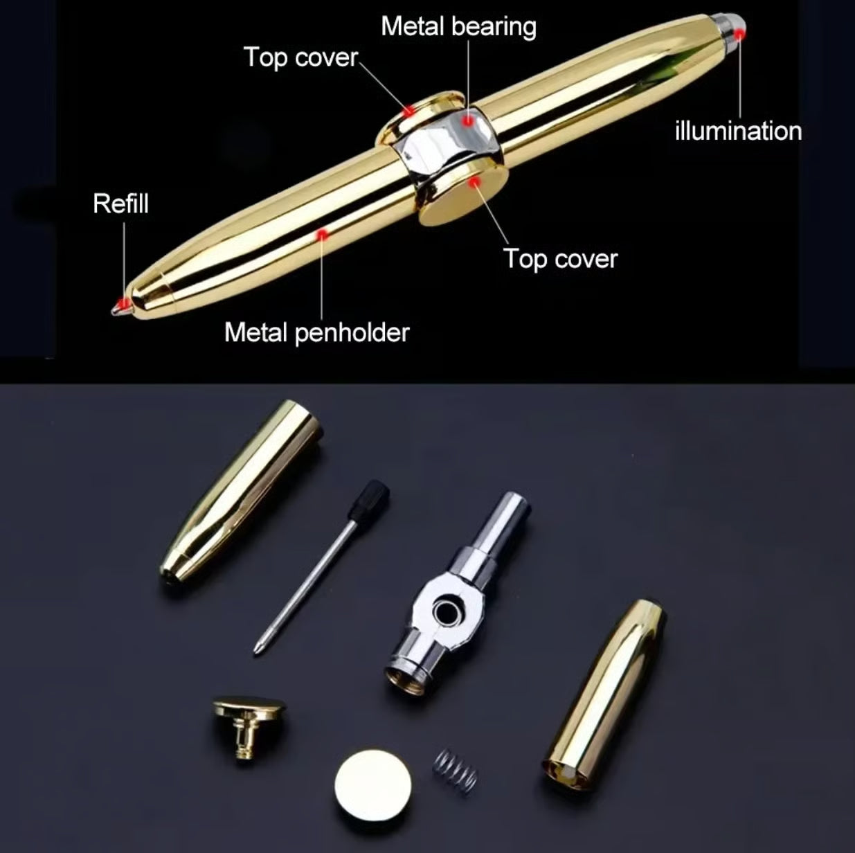Fidget Spinning Pen with LED Light⚡ BUY 1 GET 1 FREE
