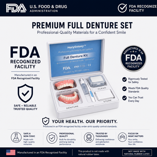 🔥HazyGalaxy™Custom-Fit Dentures — Comfortable & Natural-Looking Smile