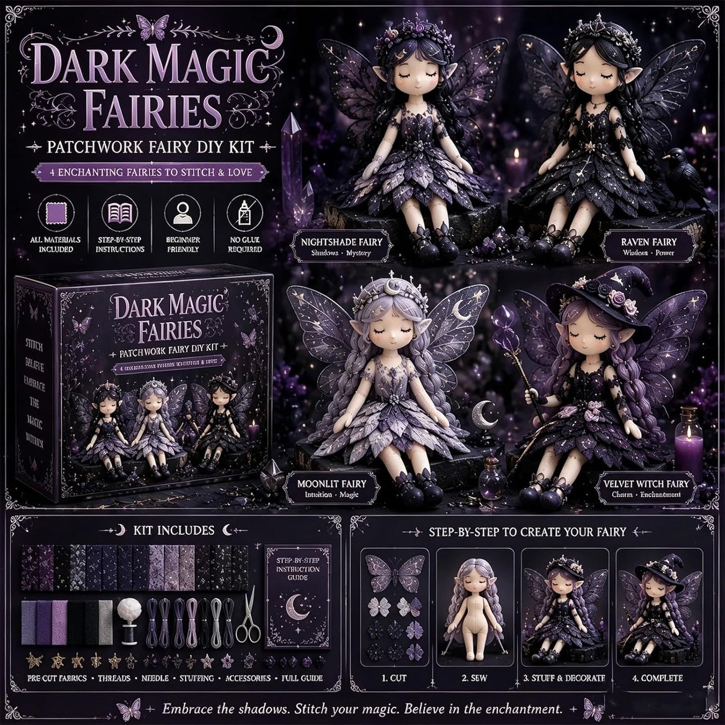 Fairies Patchwork Sewing Kit