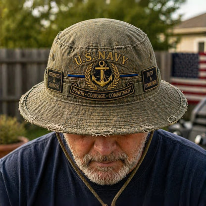 🏆250th Promo: 42% OFF - U.S. NAVY “Honor · Courage · Commitment” Boonie Hat