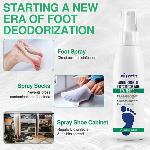 🌿 Tea Tree Oil Foot Spray — Plant-Powered Antimicrobial Foot & Shoe Sanitizer