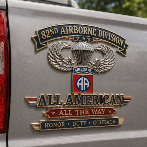 🪂U.S. Army 82nd Airborne Division Tribute Metal Car Emblem