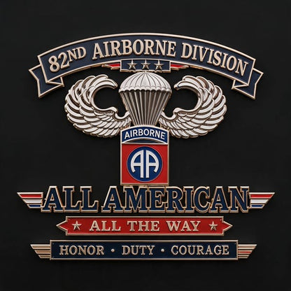 🪂U.S. Army 82nd Airborne Division Tribute Metal Car Emblem