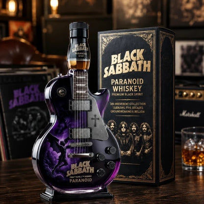 🎸Black - Sabbath Paranoid Guitar Collectible Glass Decanter