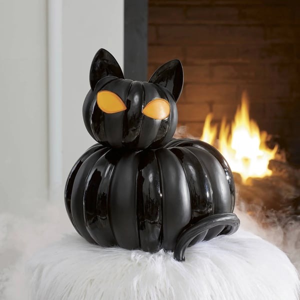 🎃 Halloween Glow-in-the-Dark Cat: 2-Piece Atmosphere Set