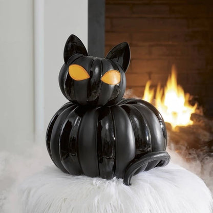 🎃 Halloween Glow-in-the-Dark Cat: 2-Piece Atmosphere Set