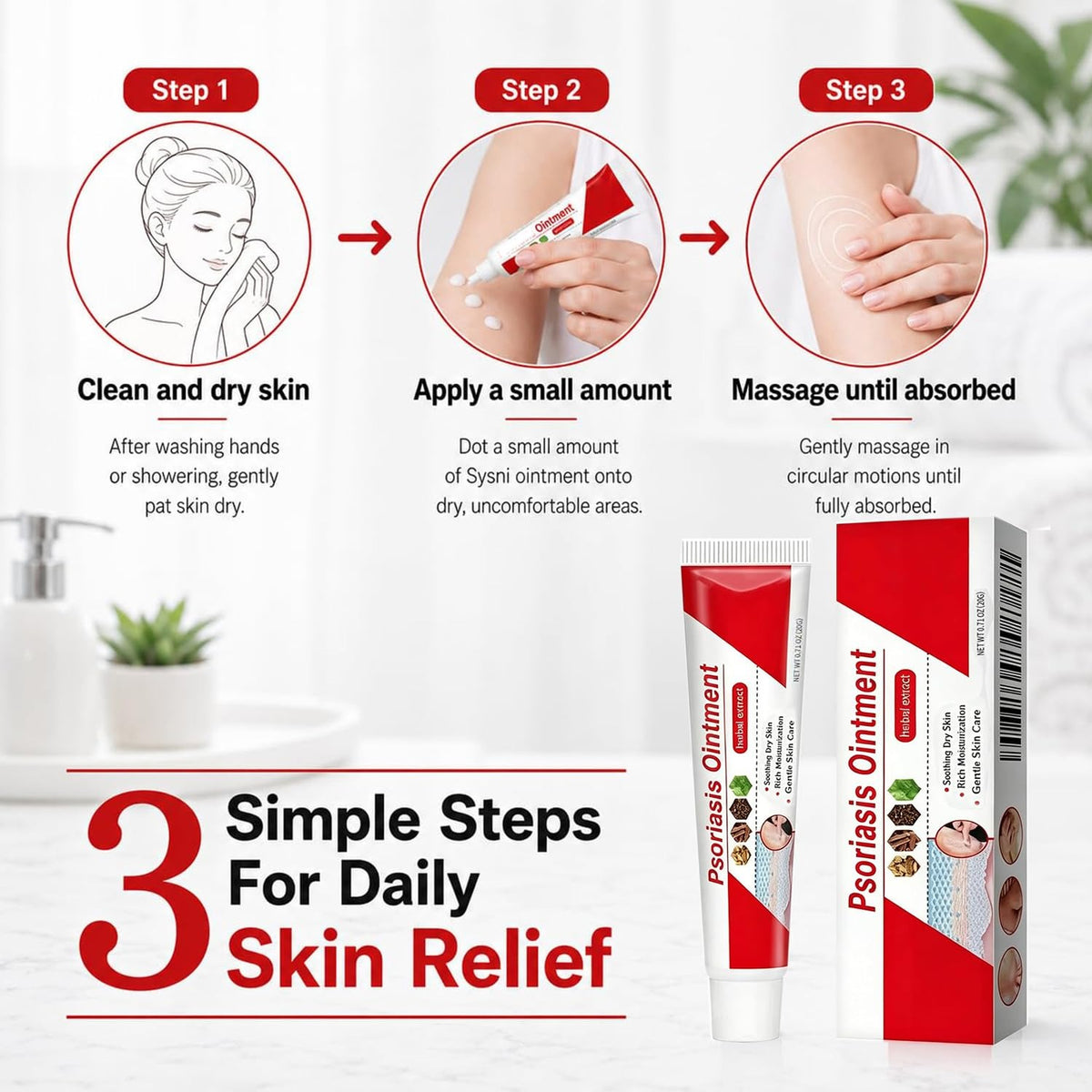 Botanical Skin Relief Ointment for Dry, Itchy & Flaky Skin