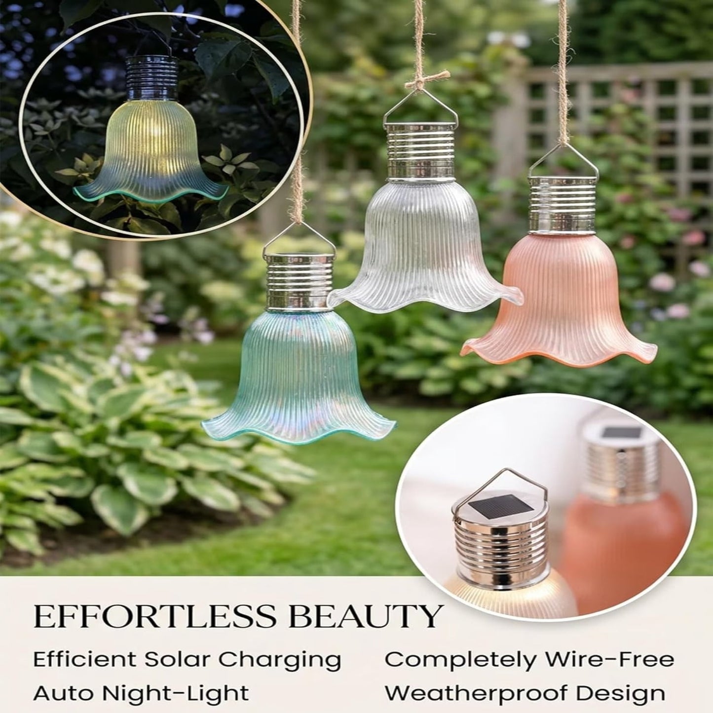 Solar Tulip Outdoor String Lights