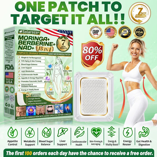 10-in-1 Moringa Berberine NAD+ Nano Microneedle Patch