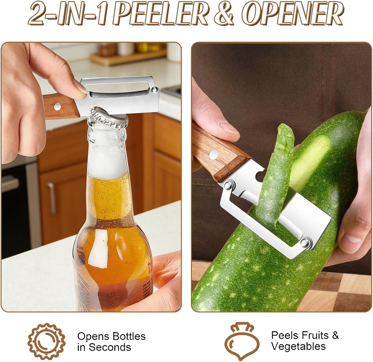2 Pcs Multi-Functional Vegetable Peeler for Kitchen