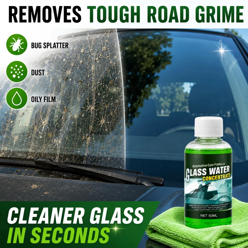 dht™⭐6-in-1 Glass Water Concentrate🚗10ml makes 1L, cuts bugs & grime, streak-free