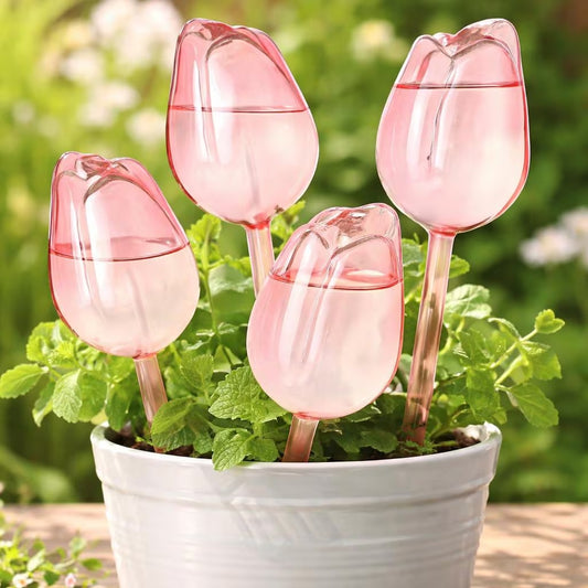 4 Pack Pink Tulip Irrigation Ball