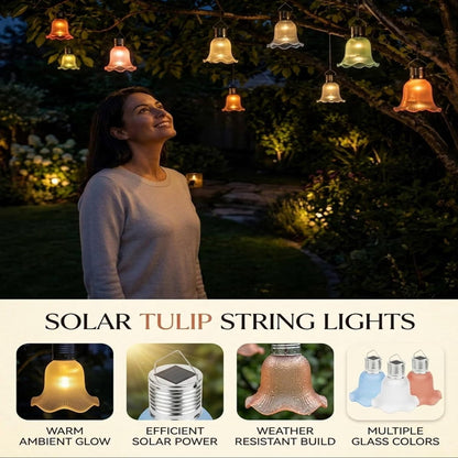 Solar Tulip Outdoor String Lights