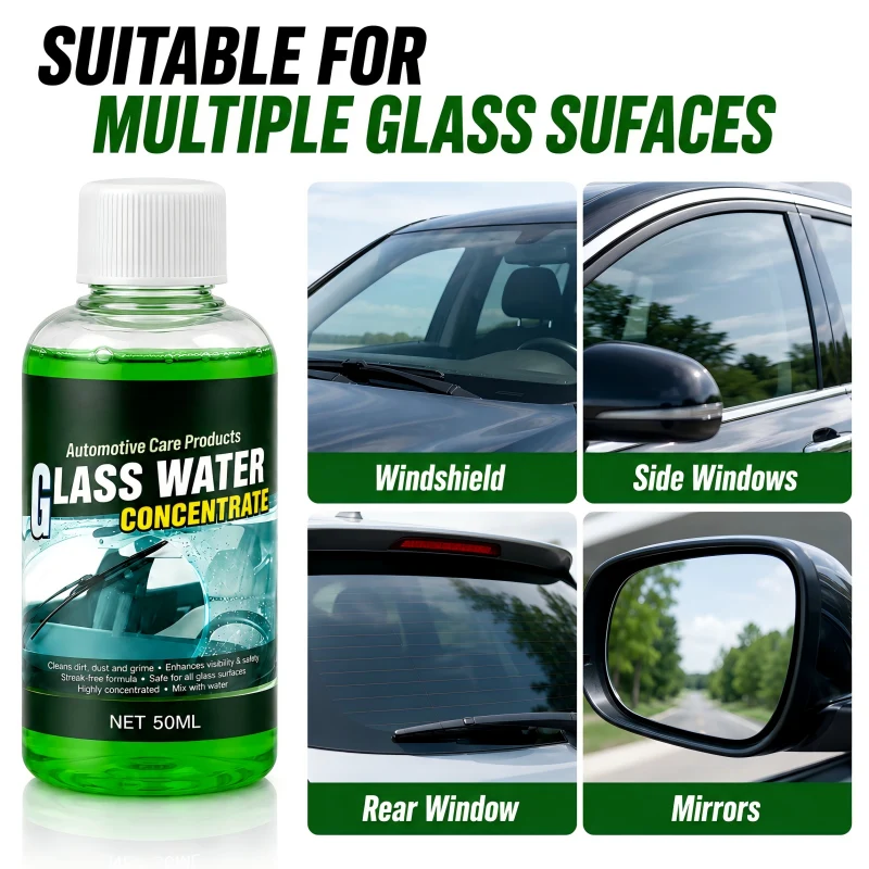 dht™⭐6-in-1 Glass Water Concentrate🚗10ml makes 1L, cuts bugs & grime, streak-free