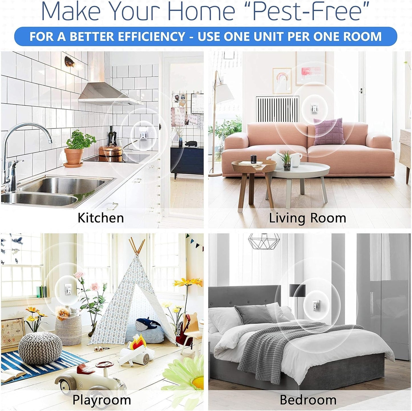 Ultrasonic Pest Repeller Control Plug in Indoor Reject