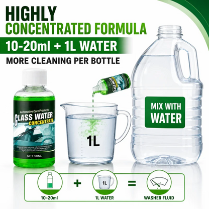 dht™⭐6-in-1 Glass Water Concentrate🚗10ml makes 1L, cuts bugs & grime, streak-free