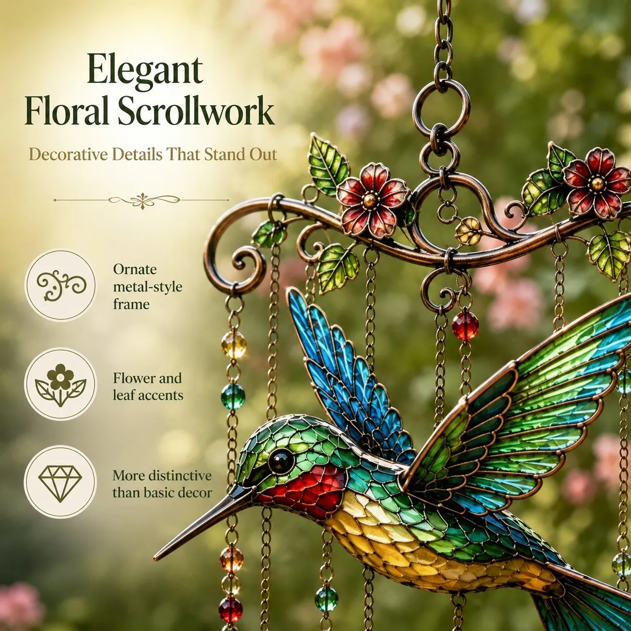 ✨Colorful Hummingbird Wind Chime