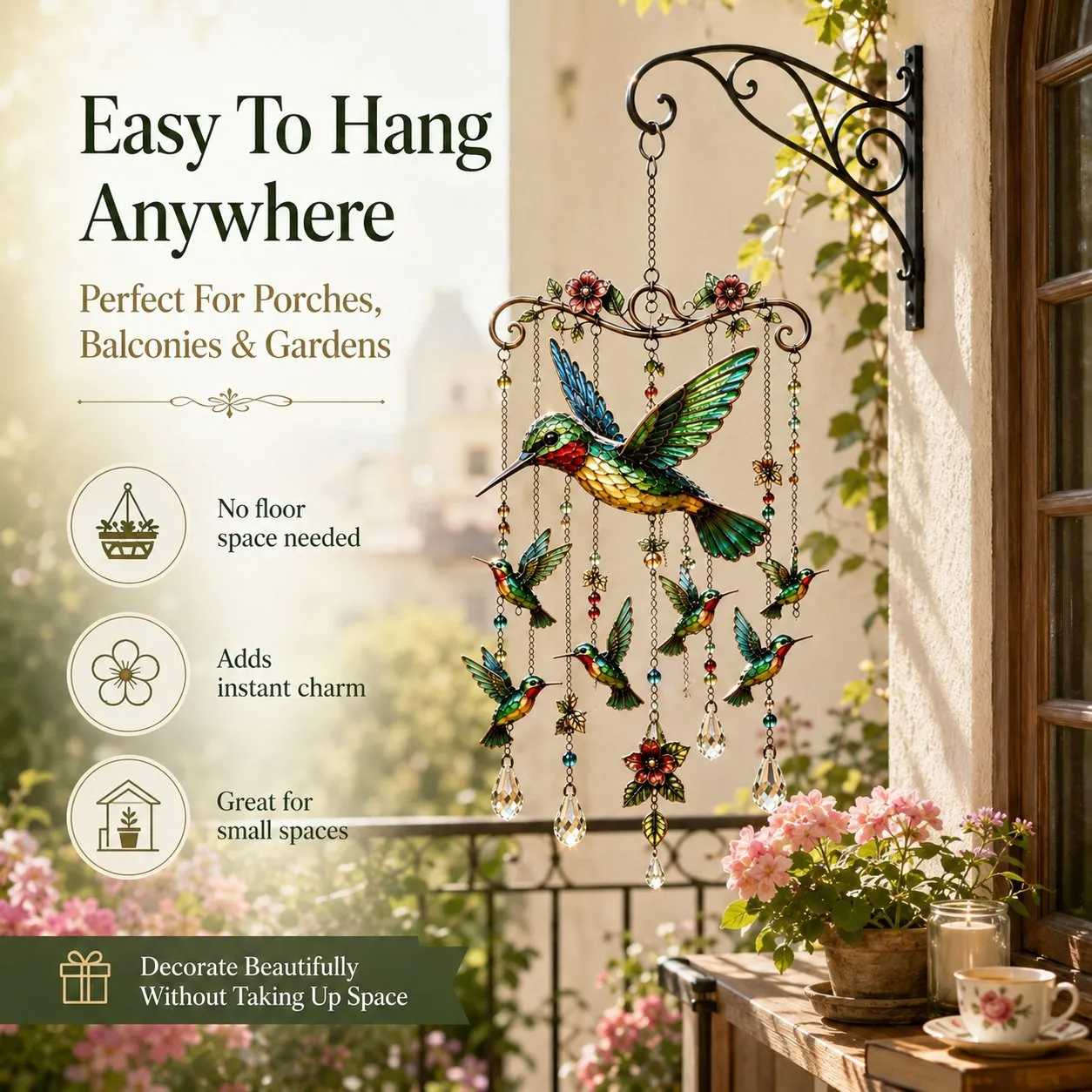 ✨Colorful Hummingbird Wind Chime