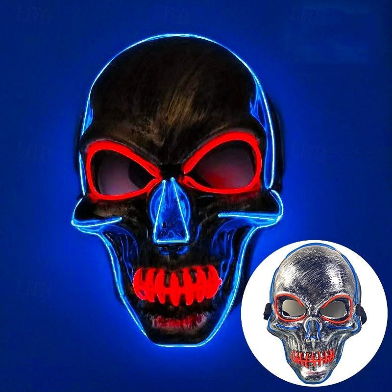 Halloween Cold Light Line Skull Luminous Mask 