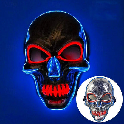 Halloween Cold Light Line Skull Luminous Mask 