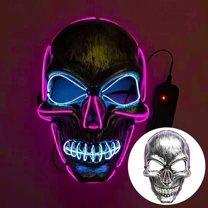 Halloween Cold Light Line Skull Luminous Mask 