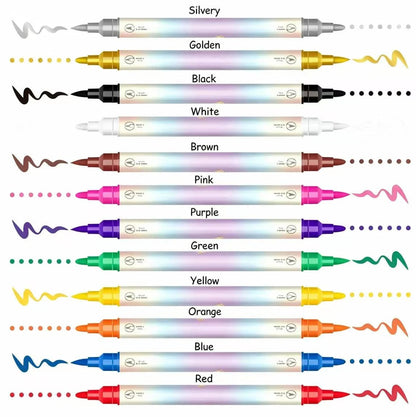 12/24 Colors Nail Art Pens – DIY 3D Markers for Drawing, Dotting & Manicure
