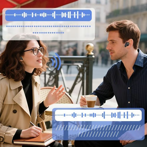 HD Color Screen AI Translation Earphones