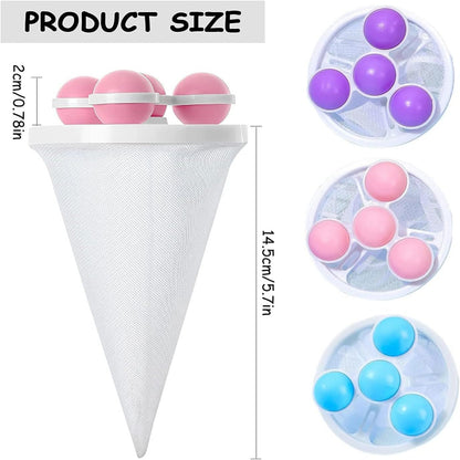 3pcs Washing Machine Floating Hair Catcher Clothes Fluff Filter Bag