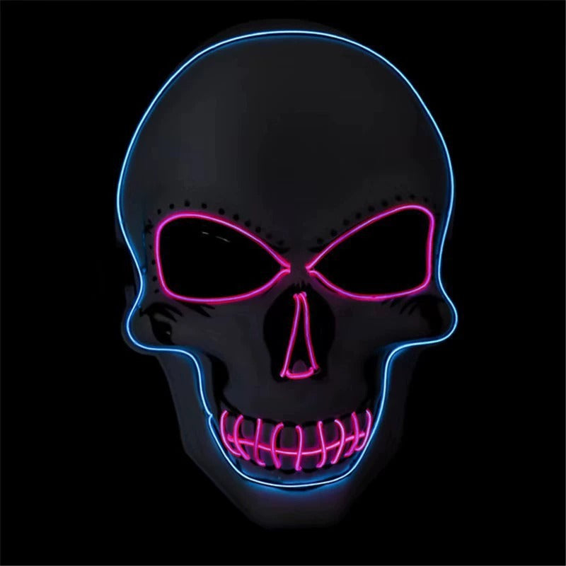 Halloween Cold Light Line Skull Luminous Mask 