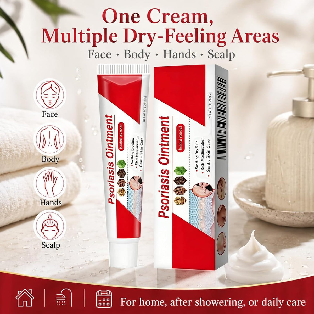 Botanical Skin Relief Ointment for Dry, Itchy & Flaky Skin