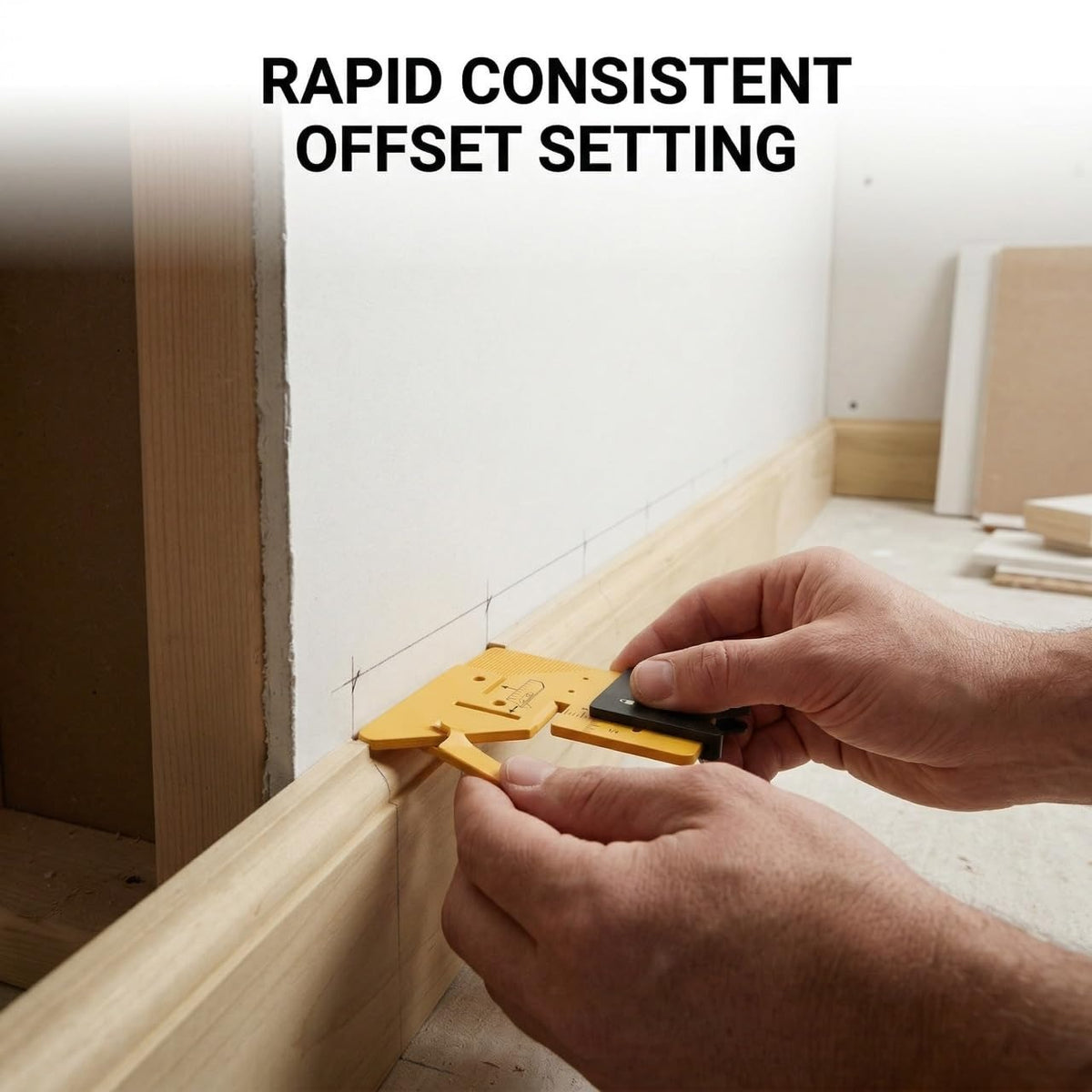dht™⭐Trim 45 Carpentry Aid Ruler📏For Door Casing, Window Trim, Baseboards