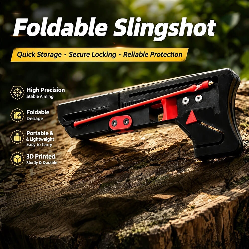 Compact Foldable High‑Power Slingshot – Pocket‑Ready for Outdoor Target Shooting