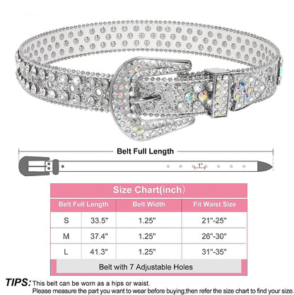 Western-style Rhinestone Belt