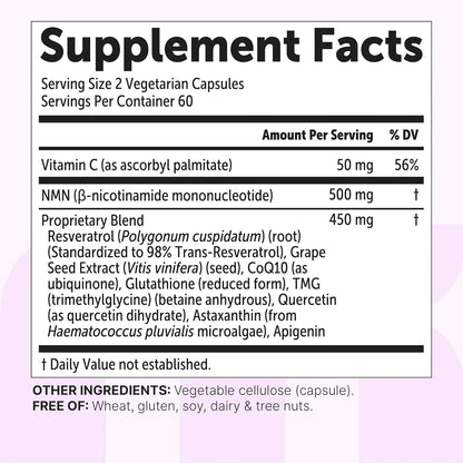 Micro Ingredients NMN Complex 1000mg Per Serving  Capsules