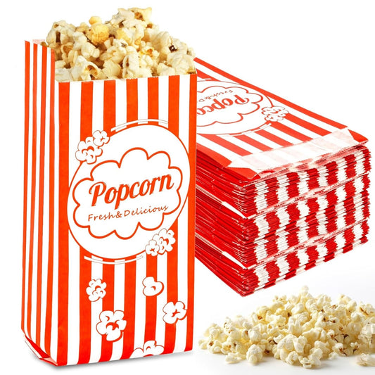 20 PC Disposable Paper Popcorn Bags