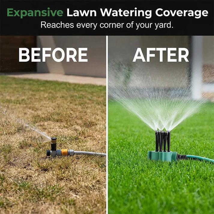 360° Flexible Garden Sprinkler with Adjustable Multi-Directional Water Spray