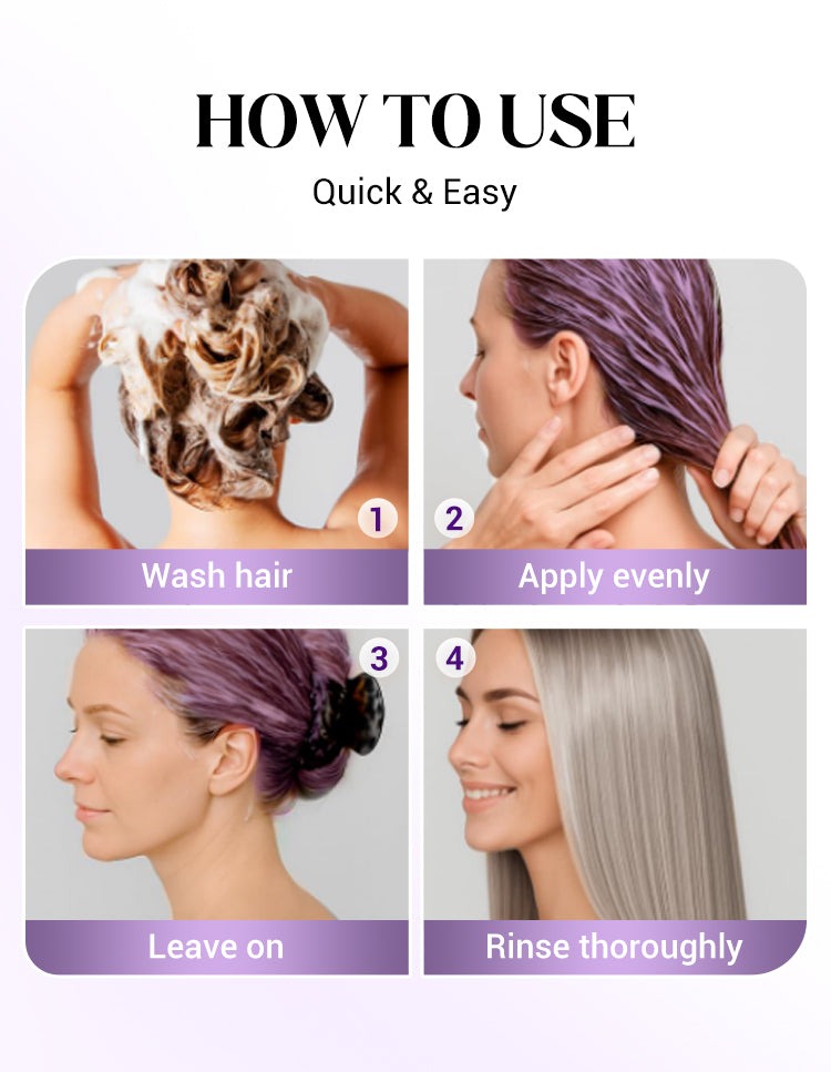 Purple Hair Mask & Toner for Blonde,Bleached & Silver Hair