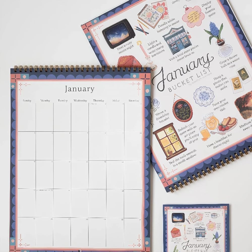 2026 Bucket List Wall Calendar
