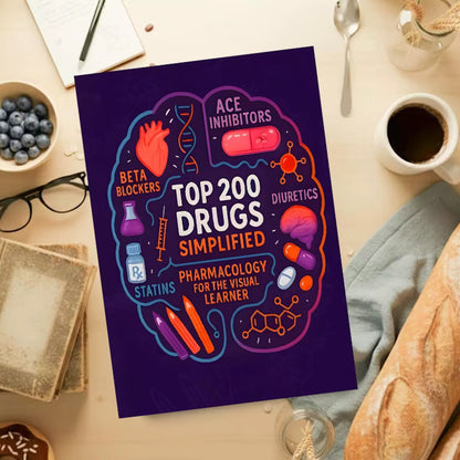 Top 200 Drugs Simplified: Pharmacology Coloring Book & Study Guide