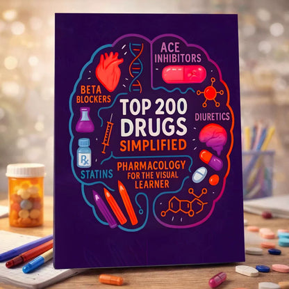 Top 200 Drugs Simplified: Pharmacology Coloring Book & Study Guide