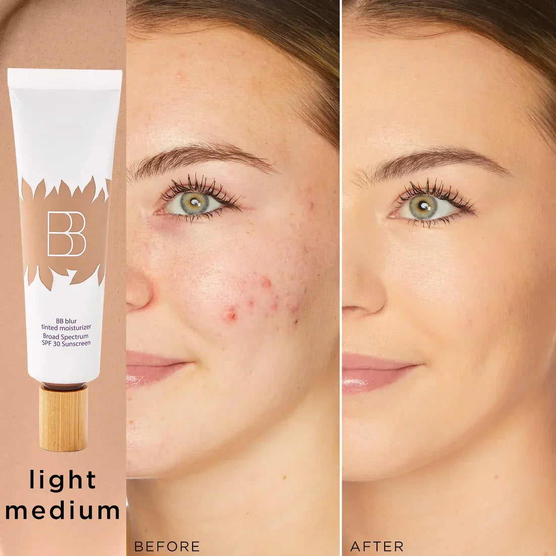 SPF30 Blur Tinted Moisturizer, Brightening & Hydrating Skin Cream