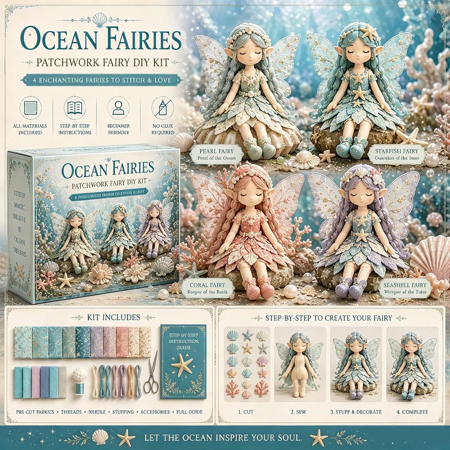 Fairies Patchwork Sewing Kit