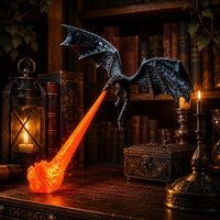 Black Dragon With Red Flame