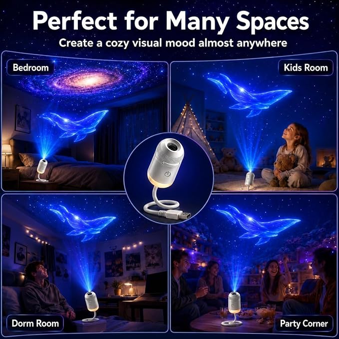 🦀HD Smart 5D Starry Sky Projection Night Light / Holographic Night Light Projector