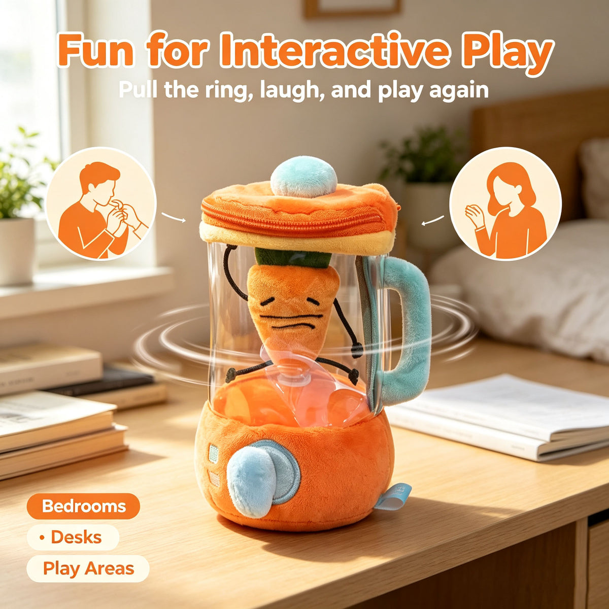 dht™⭐Pull & Spin Carrot Juicer Plush Toy