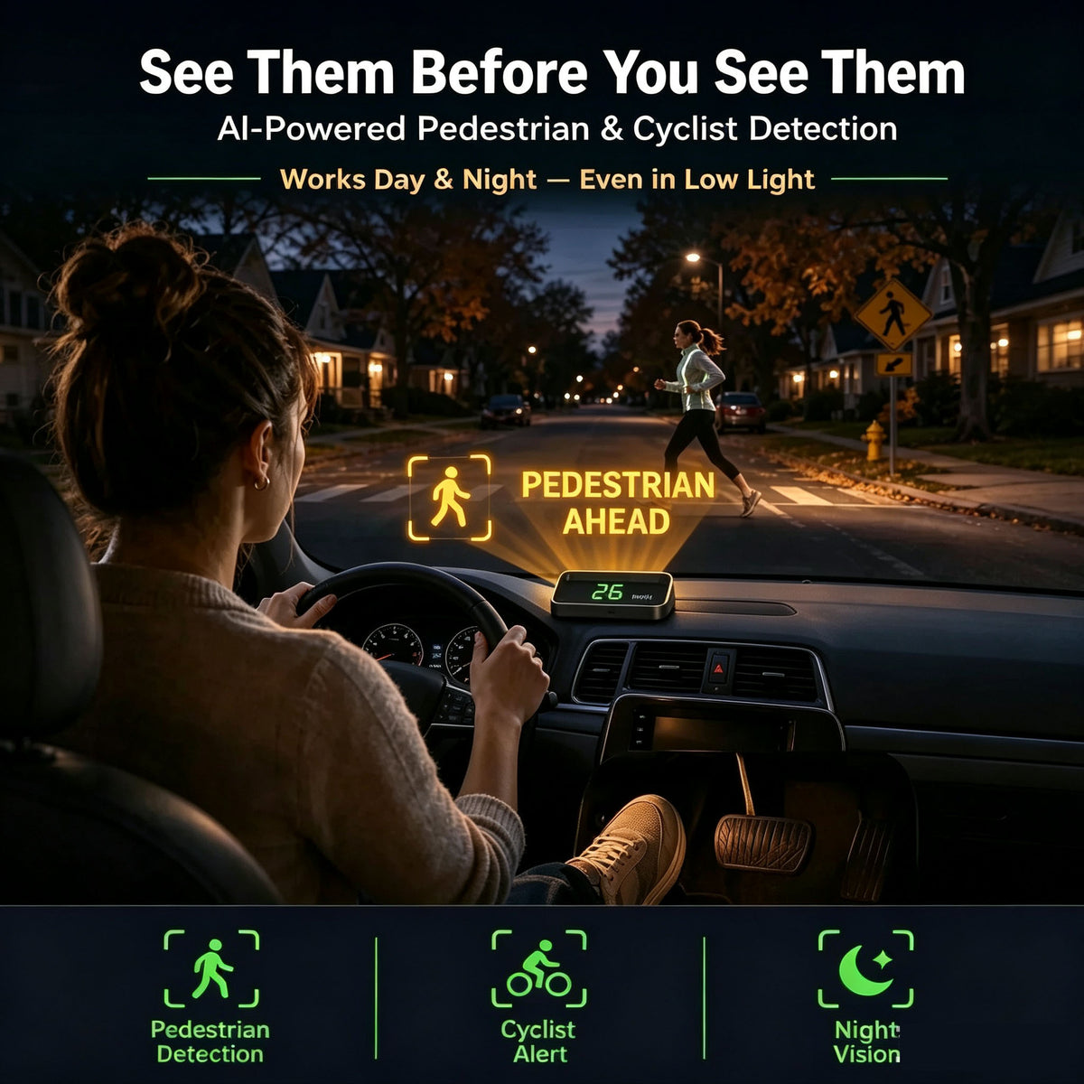 dht™⭐Head-Up Display Car GPS Digital Speedometer