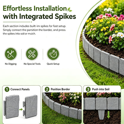 🏠 Faux Stone Garden Edging Border