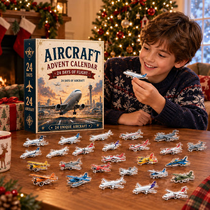 ✈️ Aircraft Advent Calendar 2026 | 24 Days of Flight with 24 Unique Miniature Airplanes, Jets & Aviation Collectibles 