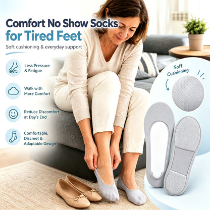 dht™⭐ Comfort No Show Socks for Tired Feet – Soft Cushioning & Everyday Support